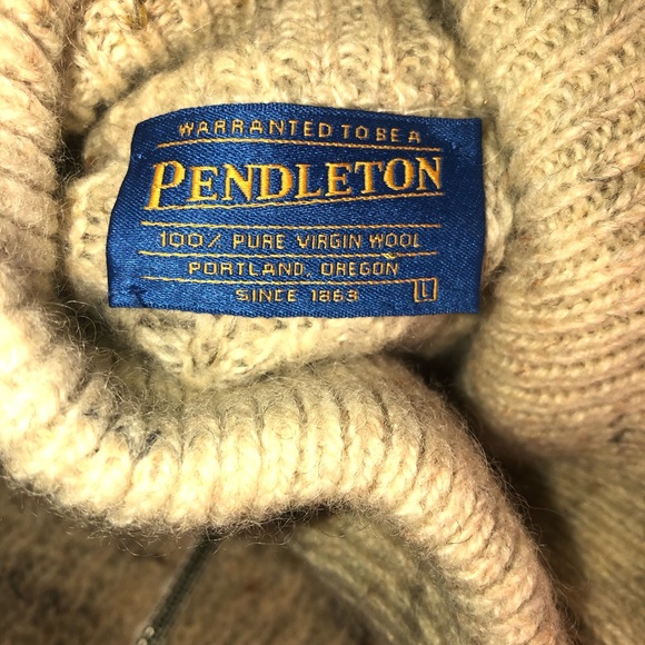 Pendleton Cream Zip-Up Sweater - Picture 5 of 5